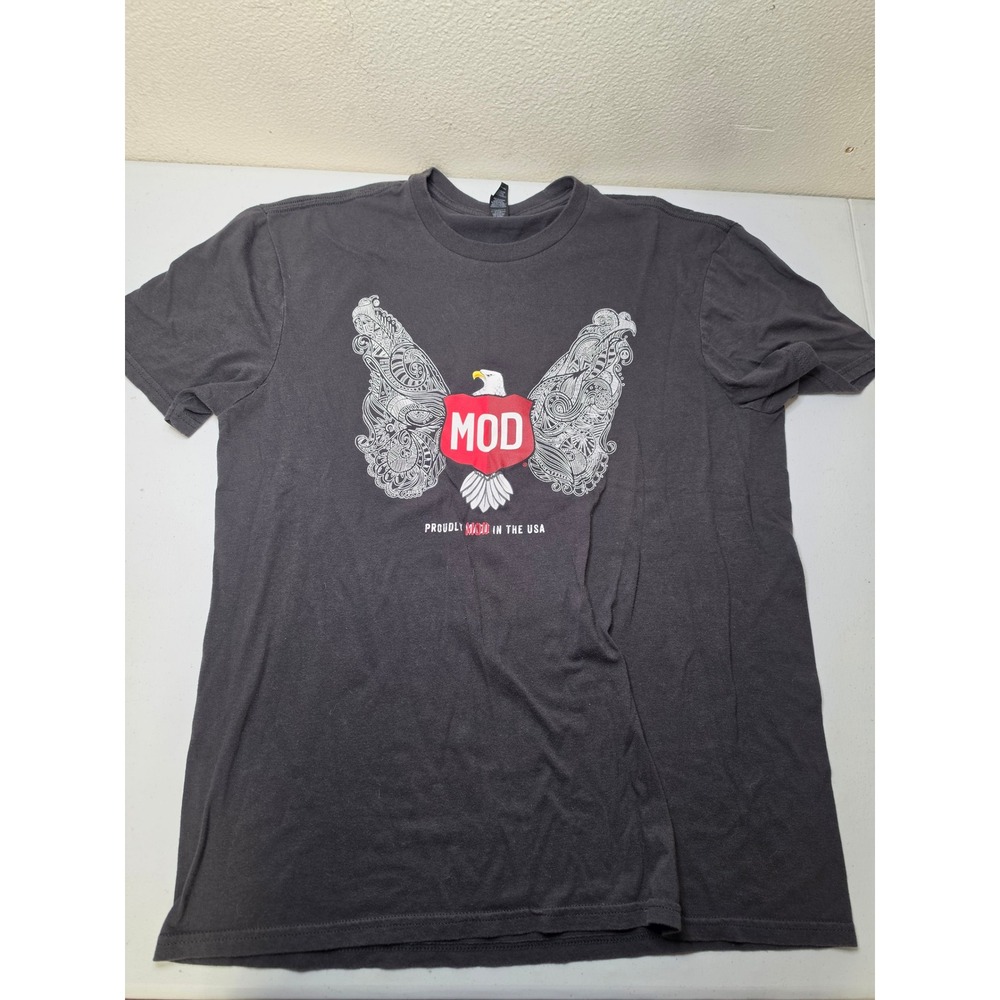 District MOD SQD Eagle Graphic T-Shirt Charcoal Gray Mens Large Short Sleeve